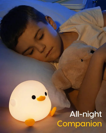 DoDo-Silicone Duck, LED Bedside Lamp, Rechargeable, Bedroom, Living Room