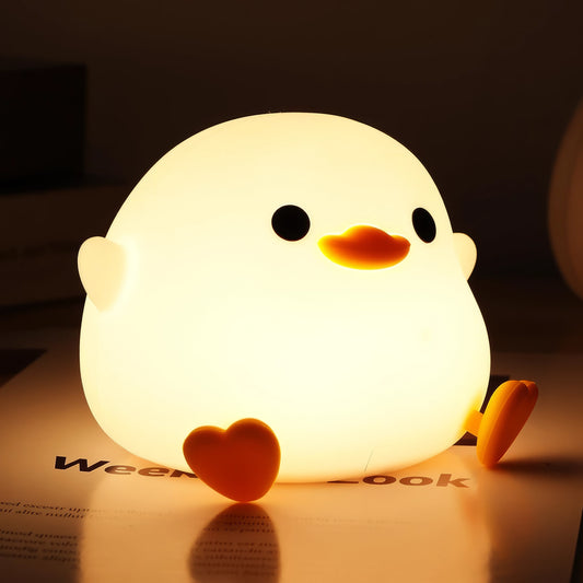 DoDo-Silicone Duck, LED Bedside Lamp, Rechargeable, Bedroom, Living Room